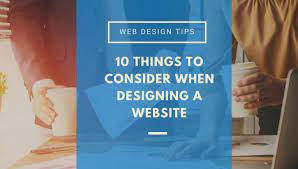 What is the first thing to consider when designing a website?