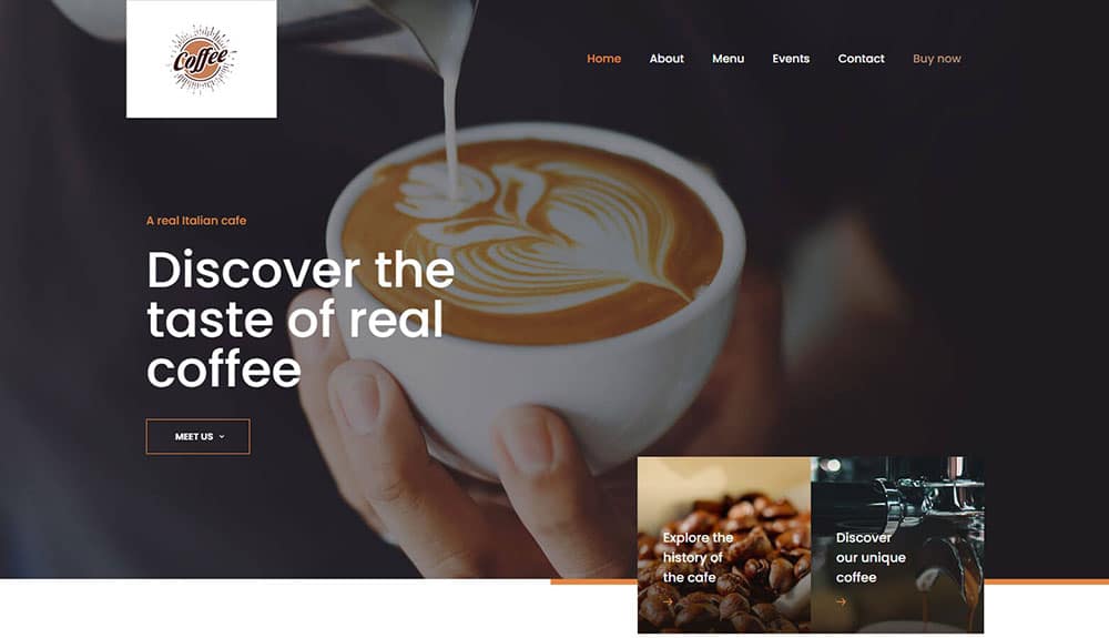 What does a cafe website need?