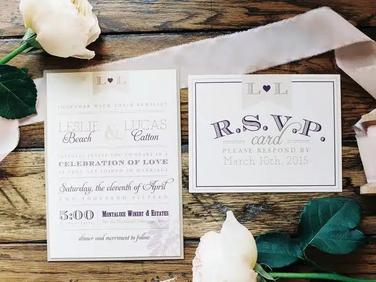 What do you put on wedding RSVP website?