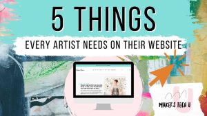 What should an artist website include?