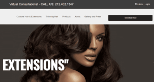 What should be included on a hair salon website?