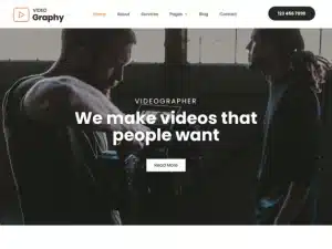 Videographer website themes 