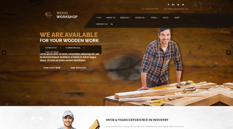 carpenter website themes