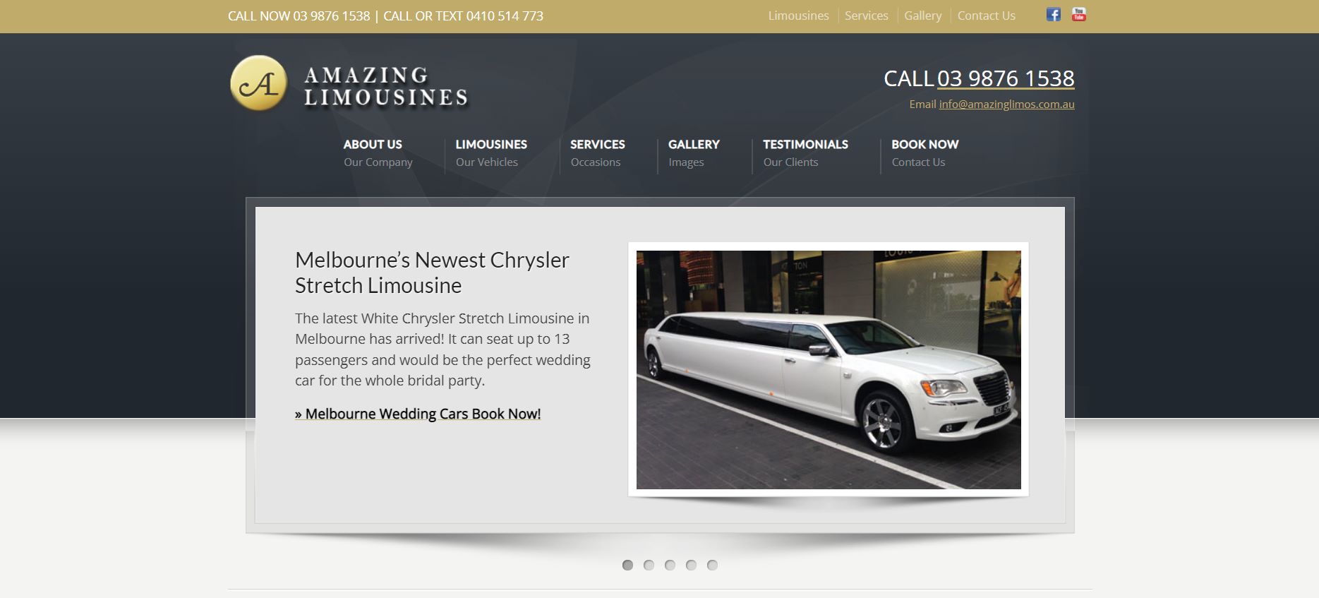 limousine hire website design