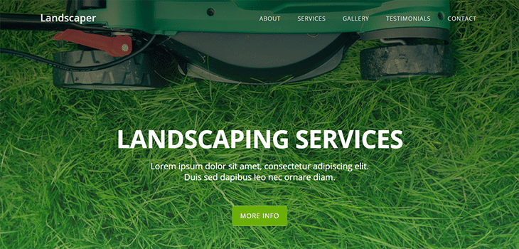 Best free landscaping website templates