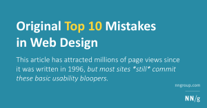 What is the biggest mistake in web design?