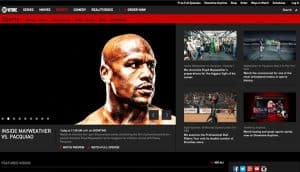 example of a sports website