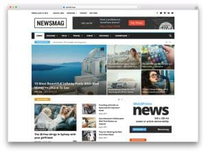 best themes to have for a newsagency website?