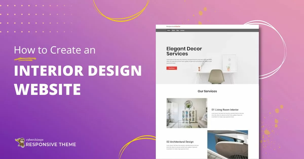 How do I create an interior design website?