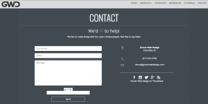 How do I create a contact page for my website?