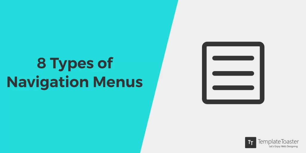 What are the different web design menu styles?