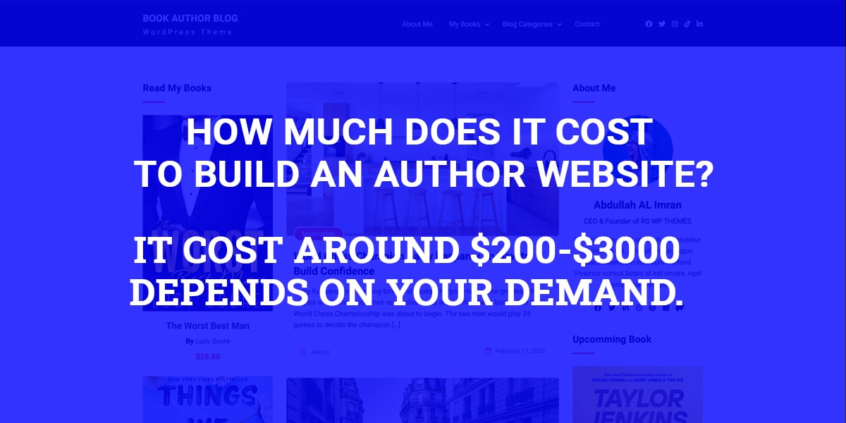 How much does it cost to create an author website?
