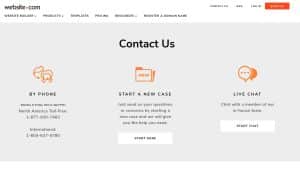 contact page in a website