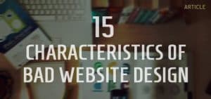 2 characteristics of a bad website?